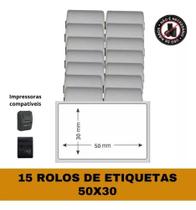 Etiqueta Adesiva 57x30 Para Mini Impressora 58mm - 15 Rolos Etiqueta Adesiva 57x30 Para Mini Impressora 58mm - 15 Rolos