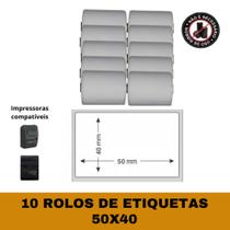 Etiqueta Adesiva 58x40 P/ Mini Impressora E Pos58 - 10 Rolos Etiqueta Adesiva 58x40 P/ Mini Impressora E Pos58 - 10 Rolos