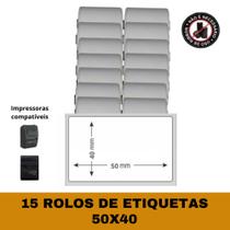 Etiqueta Adesiva 58x40 P/ Mini Impressora E Pos58 - 15 Rolos - 58MM