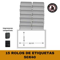 Etiqueta Adesiva 58x40 P/ Mini Impressora E Pos58 - 15 Rolos Etiqueta Adesiva 58x40 P/ Mini Impressora E Pos58 - 15 Rolos