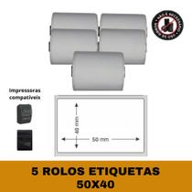 Etiqueta Adesiva 58x40 P/ Mini Impressora Ou Pos58 - 5 Rolos
