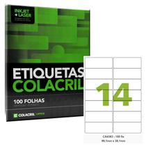 Etiqueta Adesiva A4 CA4363 99,1 x 38,1 mm 100 Folhas Colacri Etiqueta Adesiva A4 CA4363 99,1 x 38,1 mm 100 Folhas Colacri