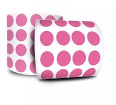 Etiqueta Adesiva Bolinha Colorida Rosa 15mm 1,5cm Rolo 1000 Un