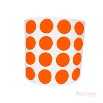 Etiqueta Adesiva Bolinha Laranja Fluorescente 1,0cm C/1000 Etiqueta Adesiva Bolinha Laranja Fluorescente 1,0cm C/1000