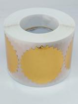 Etiqueta Adesiva Borda Serrilhada Dourada