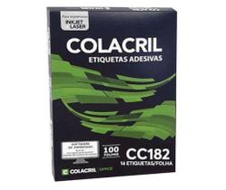 Etiqueta Adesiva Carta CC182 33,9 x 101,6 mm c/ 100 Folhas - Colacril