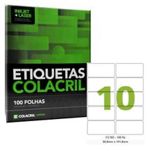 Etiqueta Adesiva Carta CC183 50,8 x 101,6 mm 100 Folhas Cola Etiqueta Adesiva Carta CC183 50,8 x 101,6 mm 100 Folhas Cola