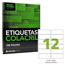 Etiqueta Adesiva Carta CC197 38,1 x 101,6 mm 100 Folhas Cola Etiqueta Adesiva Carta CC197 38,1 x 101,6 mm 100 Folhas Cola