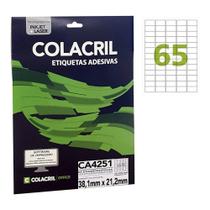 Etiqueta Adesiva Colacril A4 Ca4251 38,1X21,2Mm 25Fls
