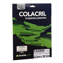 Etiqueta Adesiva Colacril A4 CA4260 63,5x38,1mm C/525 25Fls