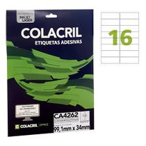 Etiqueta Adesiva Colacril A4 CA4262 99,1x34mm 25Fls