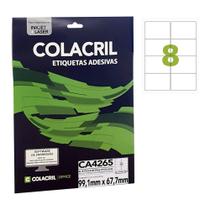 Etiqueta Adesiva Colacril A4 Ca4265 99,1X67,7Mm 25Fls