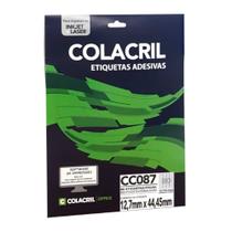 Etiqueta Adesiva Colacril Carta CC087 12,7x44,45mm C/800