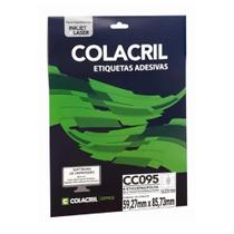 Etiqueta Adesiva Colacril Carta Cc095 59,27X85,73Mm C/80