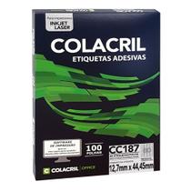 Etiqueta Adesiva Colacril Carta CC187 12,7x44,45mm C/8000