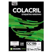 Etiqueta Adesiva Colacril Cc186 138,11X212,73Mm Com 200