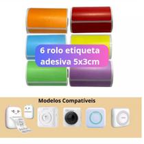 Etiqueta Adesiva Coloridas P/ Mini Impressora Gatinho - XD Mega