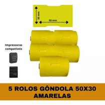 Etiqueta Adesiva Gôndola 50x30 P/ Mini Impressora - 5 Rolos - TITANNET