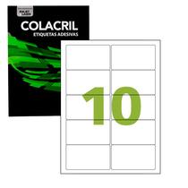 ETIQUETA ADESIVA IMPRESSÃO A4 INKJET E LASER TAMANHO A4 8257 99x55,8 CA4350 - COLACRIL