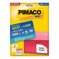 Etiqueta Adesiva Ink Jet + Laser Carta Pimaco com 25 folhas - 6284 Etiqueta Adesiva Ink Jet + Laser Carta Pimaco com 25 folhas - 6284
