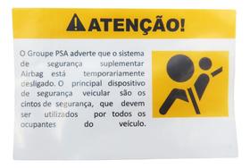Etiqueta Adesiva Instrução Airbag Citroën Lbrw005903 Etiqueta Adesiva Instrução Airbag Citroën Lbrw005903