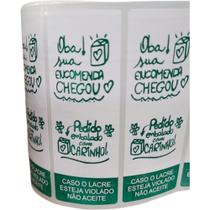 Etiqueta Adesiva Lacre OBA Sua ENCOMENDA100X35 RL.C/500