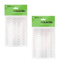 Etiqueta adesiva multiuso 220v/110v 74 etiq c/02un colacril