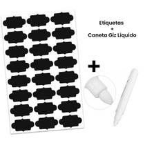 Etiqueta Adesiva Multiuso Lousa PretaCaneta Giz Branca Apagavel Tempero Organizador Limpeza Mod 1
