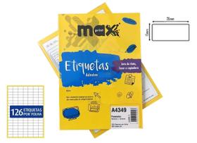 Etiqueta Adesiva Papel A4 126 Etiquetas por Folha 400 Folhas Ref.A4349