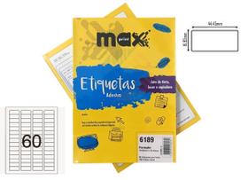 Etiqueta Adesiva Papel Carta 60 Etiquetas por Folha 300 Folhas Ref.6189 Etiqueta Adesiva Papel Carta 60 Etiquetas por Folha 300 Folhas Ref.6189