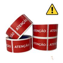 Etiqueta Adesiva Retangular de Atenção 60x40mm - Rolo com 500 unidades