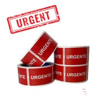 Etiqueta Adesiva Retangular Urgente 60x40mm - Rolo com 500 unidades