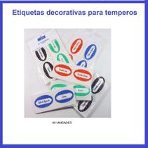 Etiqueta Adesiva Temperos Variados Coloridos 40 Unids