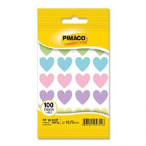 Etiqueta adesiva TP18 coração multicolor pastel - Pimaco