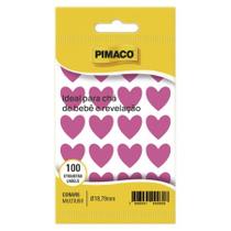 Etiqueta adesiva TP18 coração Rosa - Pimaco