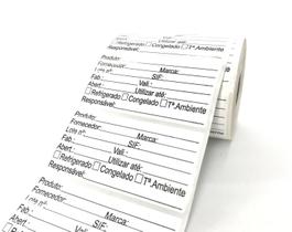 Etiqueta Anvisa para alimentos 100x50 mm Papel 1000 etiquetas