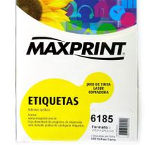 Etiqueta Auto Adesiva Papel Carta 1 Etiqueta por Folha Pacote com 100 Folhas Ref. 6185 - Maxprint