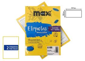 Etiqueta Auto Adesiva Papel Carta 2 Etiquetas por Folha Pacote com 100 Folhas Ref.6186 Etiqueta Auto Adesiva Papel Carta 2 Etiquetas por Folha Pacote com 100 Folhas Ref.6186