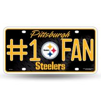 Etiqueta automotiva de metal Rico Industries NFL Pittsburgh Steelers Etiqueta automotiva de metal Rico Industries NFL Pittsburgh Steelers