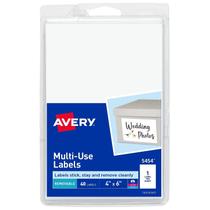Etiqueta Avery 05454 removível multiuso 4x6cm branca 40 etiquetas
