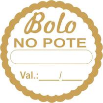 Etiqueta Bolo No Pote Tamanho 3x3 Cm 3.000 Unidades