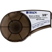 Etiqueta Brady Poliéster Preto/Branco 9,53mm M21-375-423