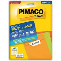 Etiqueta Carta 6089 10 Fls 16,93 X 44,45 Mm Ct.C/600 Pimaco
