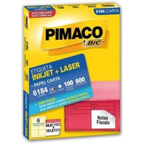 Etiqueta Carta 6184 100 Fls 84,67 X 101,6 Mm Cx.C/600 Pimaco