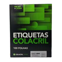 Etiqueta Carta CC180 25,4x66,7mm Colacril 100 Folhas