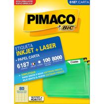 Etiqueta Carta Inkjet Laser 6187 - Pimaco
