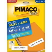 Etiqueta Carta Inkjet Laser 6281 - Pimaco
