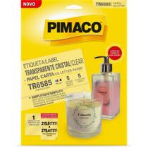 Etiqueta Carta Transparente Cristal 5 Folhas 215X279MM - Caixa com 05