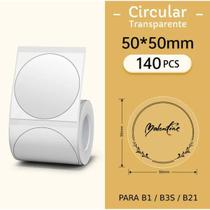 Etiqueta Circular 50x50mm Transparente Niimbot B1/b21/b3s Etiqueta Circular 50x50mm Transparente Niimbot B1/b21/b3s
