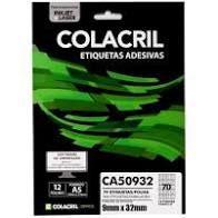 Etiqueta Colacril A5 Ca50932 70 por Folha 32mmx9mm com 12 folhas